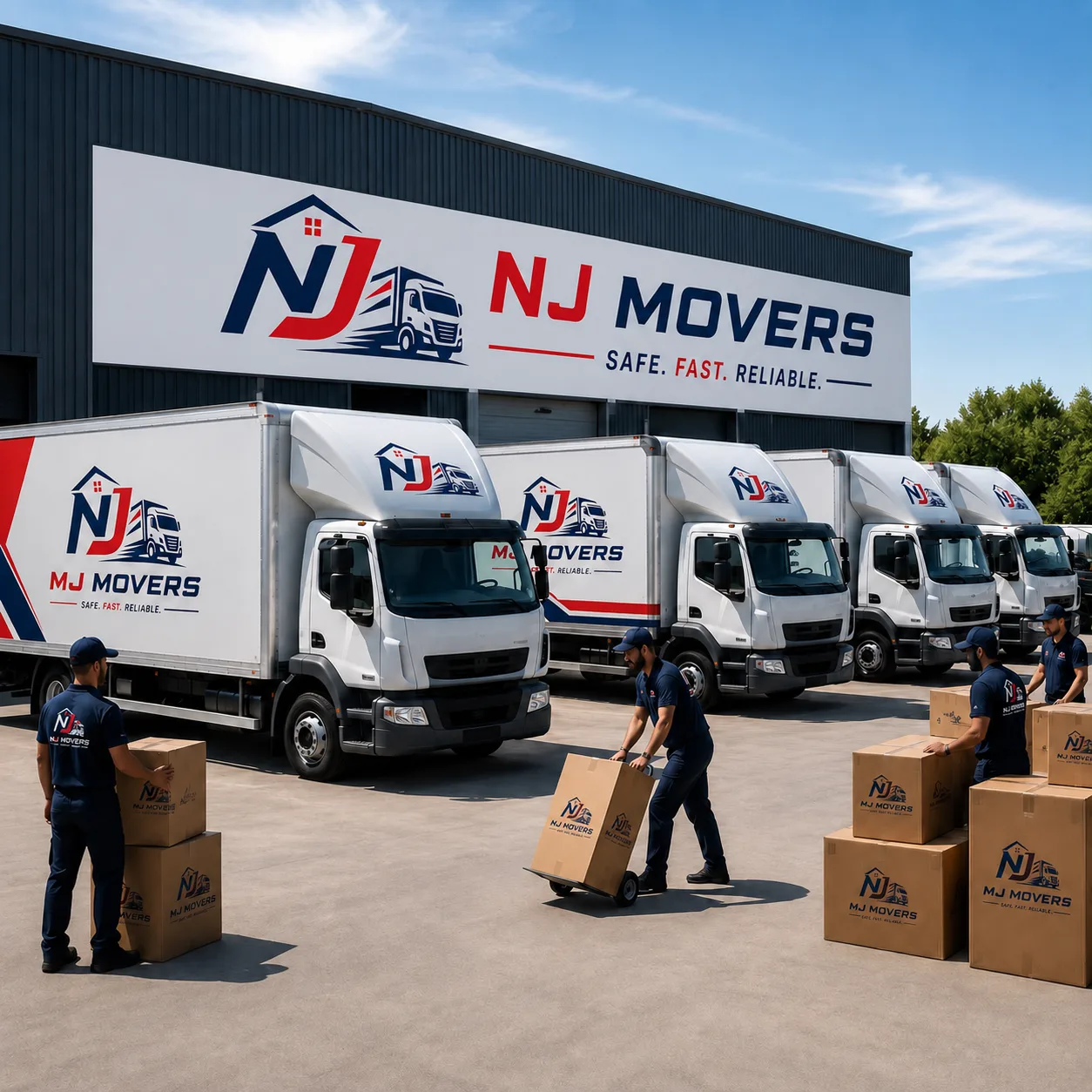 Mover with boxes